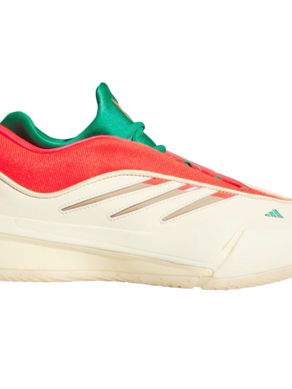 adidas Cream, Coral & Green Dame 9 Low-Profile Shoe